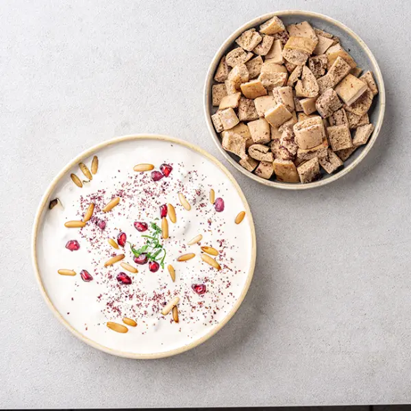 Eggplant, Sweet Potato & Chickpea Fatteh